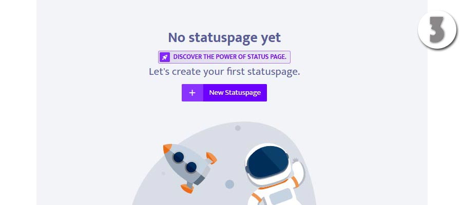 Filling out the details to create a new status page